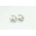 Fashion Hoop Bali Earrings White metal Gold Plated plain design Zircon Stones
